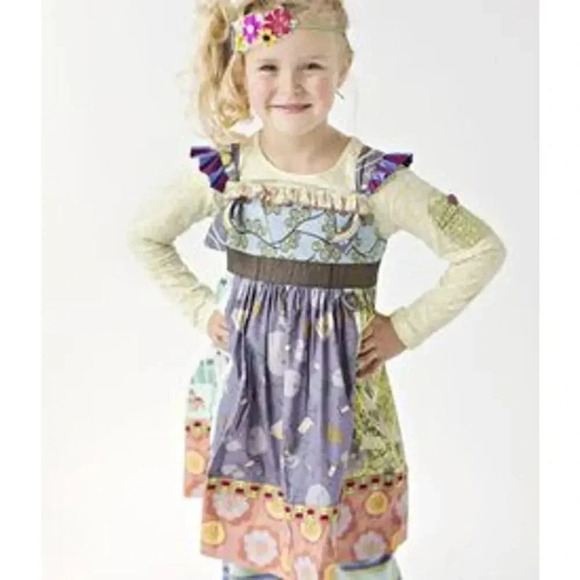 MATILDA JANE Girls Size 6 Character Counts Broadway Knot Dress Patchwork - Picture 12 of 12